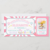 Circus Karneval Ticket zum Geburtstag Einladung (Vorderseite)