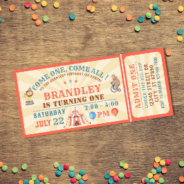 Circus Karneval Ticket zum Geburtstag Einladung