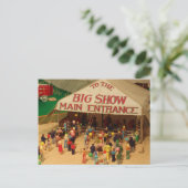 Circus kommt in die Stadt Postkarte (Stehend Vorderseite)