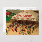 Circus kommt in die Stadt Postkarte (Vorne/Hinten)