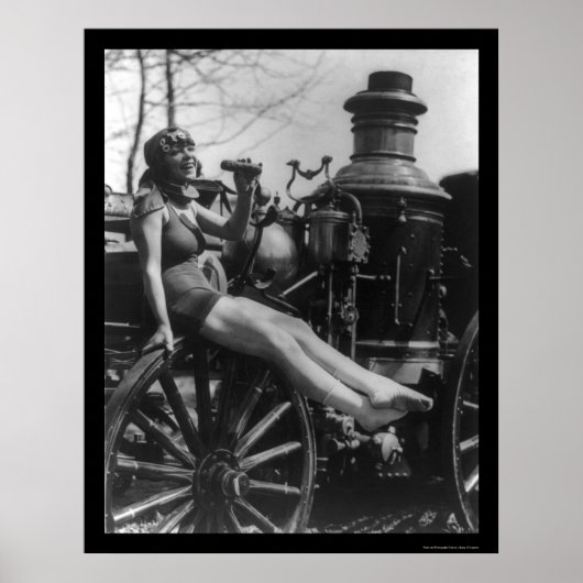 Circus Lady sitzend auf einem Motor 1924 Poster (Vorne)