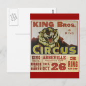 CIRCUS LINE-King Bros. Zirkus- Postkarte (Vorne/Hinten)