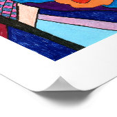 Circus Lion Abstrakt Poster (Ecke)