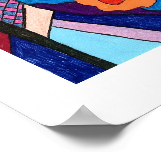 Circus Lion Abstrakt Poster (Ecke)