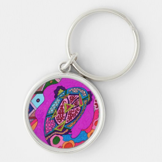 "Circus Lion" Abstrakt Schlüsselanhänger (Vorne)