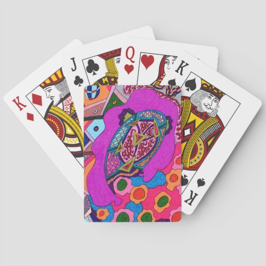 Circus Lion Abstrakt Spielkarten (Rückseite)