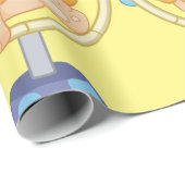 Circus Lion springt durch einen Hoop Geschenkpapier (Rolleneckpunkt)