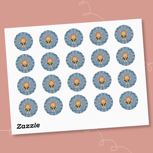 Circus Lion Student Blue Reward Sticker