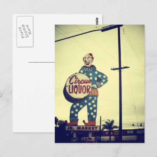 Circus Liquor Postkarte (Vorne/Hinten)