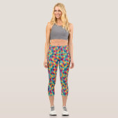 Circus Multicolor Rhombusse Capri Leggings (Vorderseite)