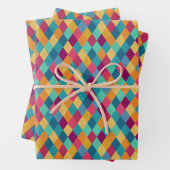 Circus Multicolor Rhombusse Geschenkpapier Set (Beispiel)