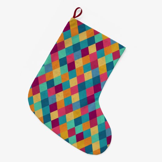 Circus Multicolor Rhombusse Großer Weihnachtsstrumpf (Vorderansicht (hängend))