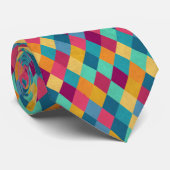 Circus Multicolor Rhombusse Krawatte (Gerollt)