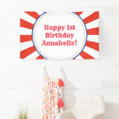 Circus Niedlich Colorful 1. Geburtstag Party Thema Banner (Insitu)