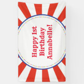 Circus Niedlich Colorful 1. Geburtstag Party Thema Banner (Vertikal)