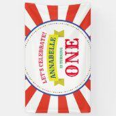 Circus Niedlich Colorful 1. Geburtstag Party Thema Banner (Vertikal)