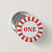 Circus Niedlich Colorful 1. Geburtstag Party Thema Button (Vorne & Hinten)