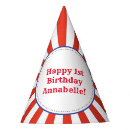 Circus Niedlich Colorful 1. Geburtstag Party Thema Partyhütchen