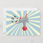 Circus oder Karneval Ticket Kinderdusche Einladung (Rückseite)