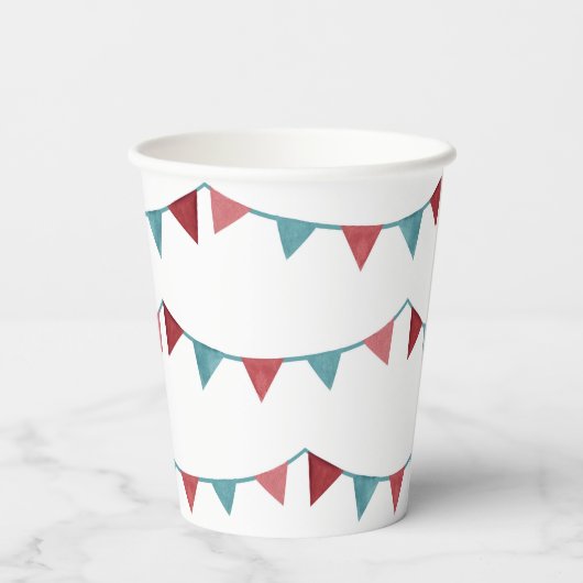 Circus Party Cups | Karneval-Party-Cups Pappbecher (Rückseite)