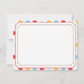 Circus Party Flat Vielen Dank Hinweis Mitteilungskarte (Rückseite)