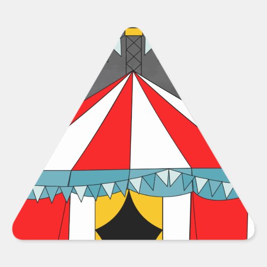 Circus Party Geschenke Dreieckiger Aufkleber (Vorderseite)