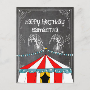 Circus Party Geschenke Einladungspostkarte