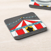 Circus Party Geschenke Getränkeuntersetzer (Linke Seite)