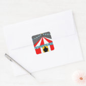 Circus Party Geschenke Quadratischer Aufkleber (Umschlag)