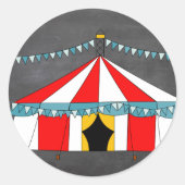 Circus Party Geschenke Runder Aufkleber (Vorderseite)