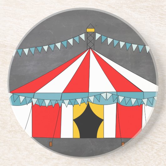 Circus Party Geschenke Sandstein Untersetzer (Vorne)