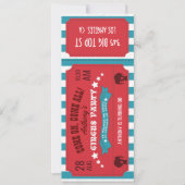 Circus Party Ticket Kindergeburtstag Party Foto hi Einladung (Vorderseite)