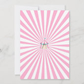 Circus Party Tiere Karneval Party Erstgeburt Einladung (Rückseite)