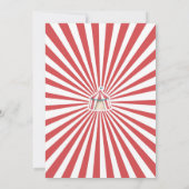 Circus Party Tiere Karneval Party Erstgeburt Einladung (Rückseite)