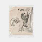 Circus Performer springen über eine große Schleife Fleecedecke (Vorderseite)