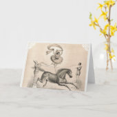 Circus Performer springen über eine große Schleife Karte (Gelbe Blume)