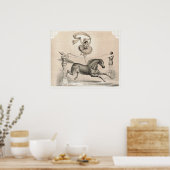 Circus Performer springen über eine große Schleife Poster (Küche)