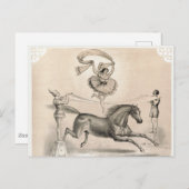 Circus Performer springen über eine große Schleife Postkarte (Vorne/Hinten)