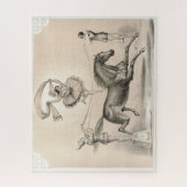 Circus Performer springen über eine große Schleife Puzzle (Vertikal)