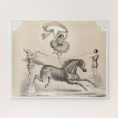 Circus Performer springen über eine große Schleife Puzzle (Horizontal)