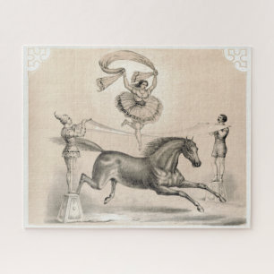 Circus Performer springen über eine große Schleife Puzzle