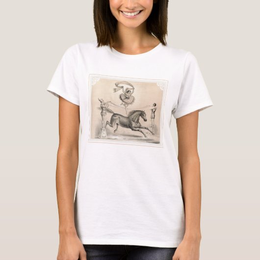 Circus Performer springen über eine große Schleife T-Shirt (Vorderseite)
