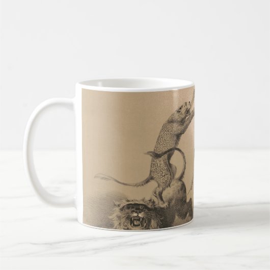 Circus Performer Stehend unter vicious Animals Kaffeetasse (Links)