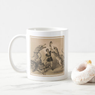 Circus Performer Stehend unter vicious Animals Kaffeetasse