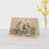 Circus Performer Stehend unter vicious Animals Karte (Gelbe Blume)