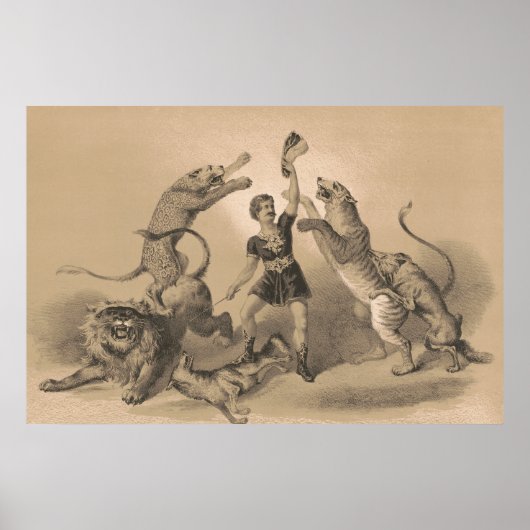 Circus Performer Stehend unter vicious Animals Poster (Vorne)