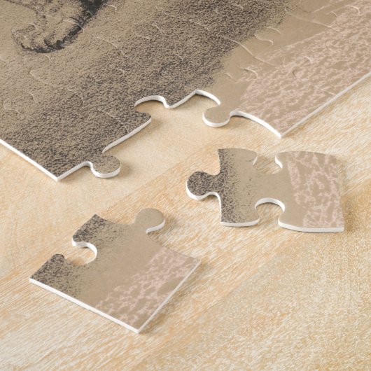 Circus Performer Stehend unter vicious Animals Puzzle (Seite)