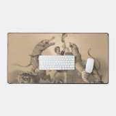Circus Performer Stehend unter vicious Animals Schreibtischunterlage (Tastatur & Maus)