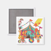 Circus Performers Magnet (Vorderseite/Rückseite)