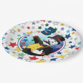 Circus Polar Bear Ringmaster Birthday Pappteller (Schrägansicht)
